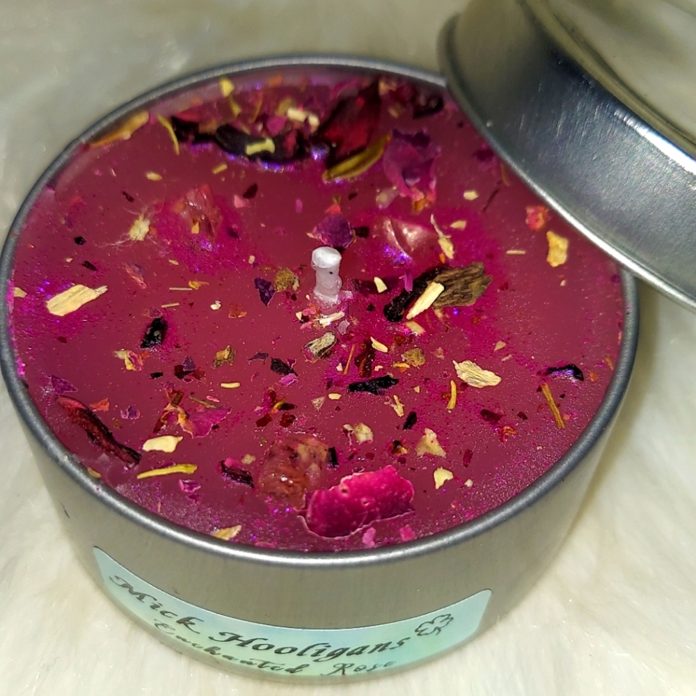 Handmade Enchanted Rose Candle